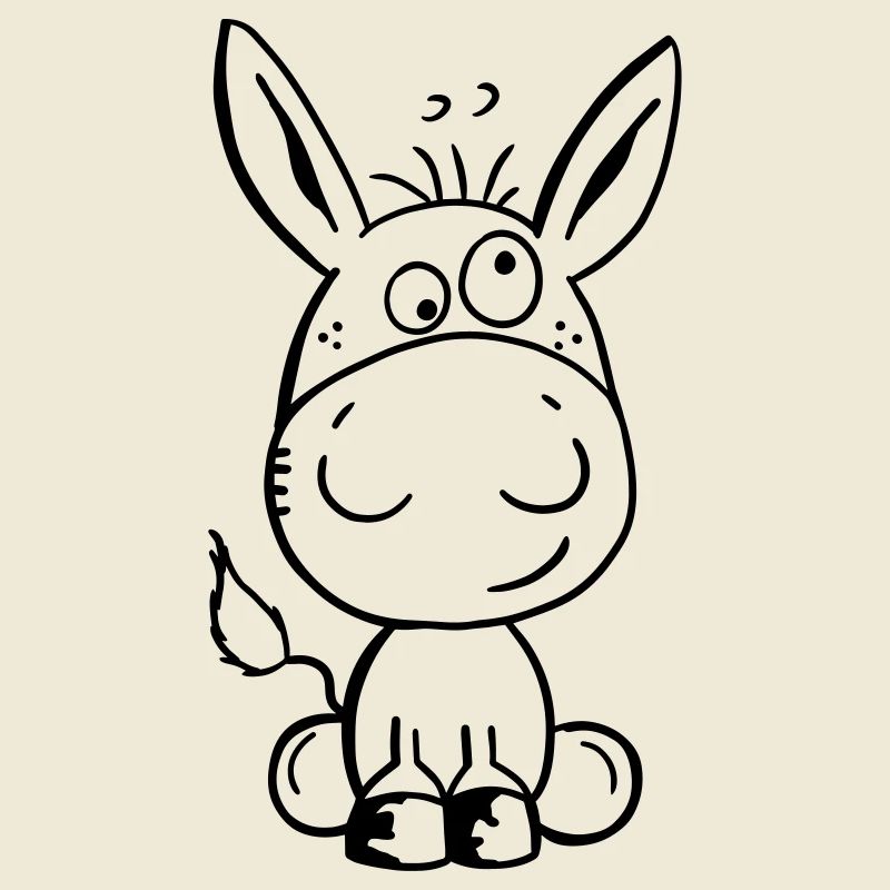 Eselchen Comic Tier - Tiere - Esel