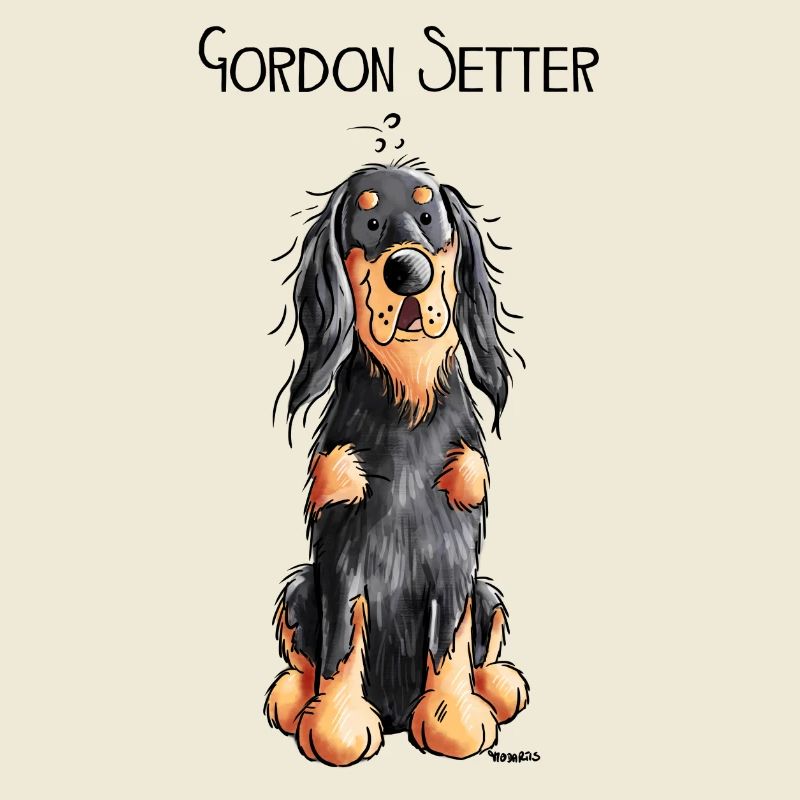 Funny Gordon Setter - Hund - Comic - Hunderasse
