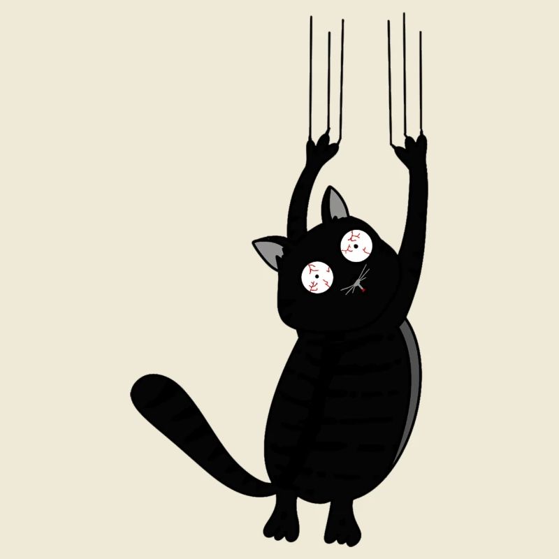 Panic Cat (Black Version)