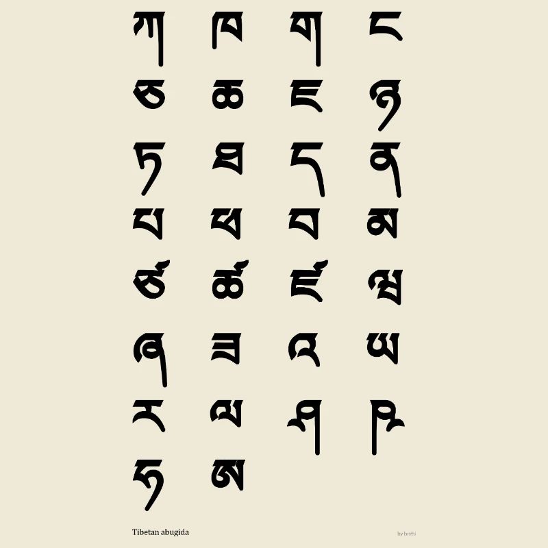 Tibetan script (black)