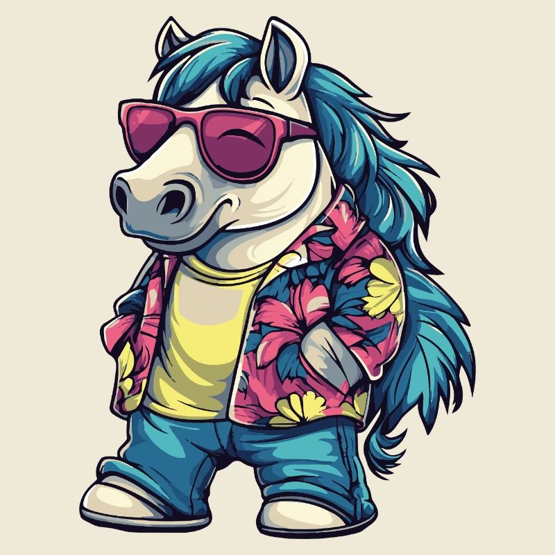 Vacances de bande dessinée de cheval