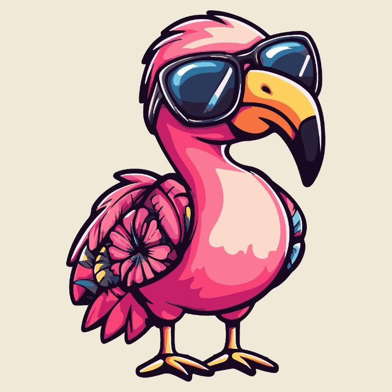 Flamingo Comic Urlaub