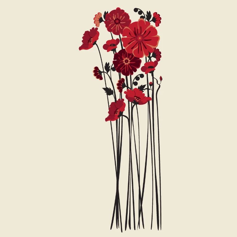 Illustration de fleurs de galets