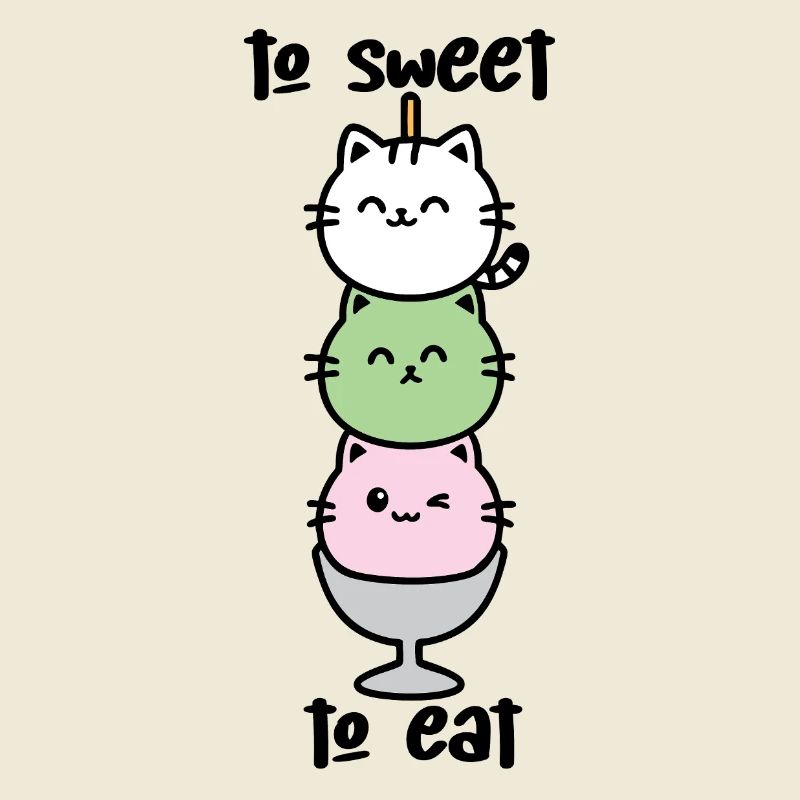 Katzen-Turm Eiscreme Stack