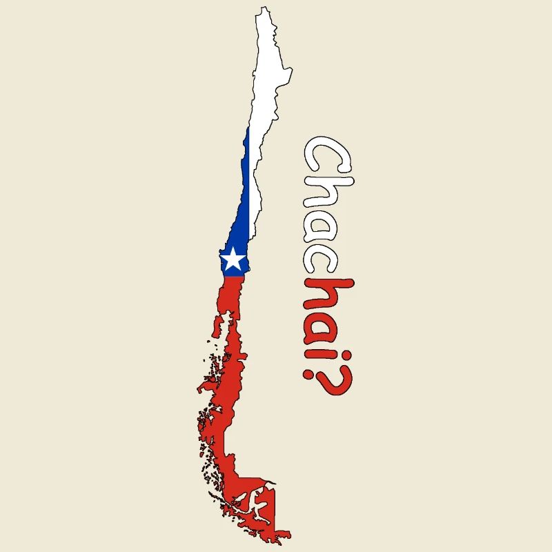 Chile Silhouette Flag