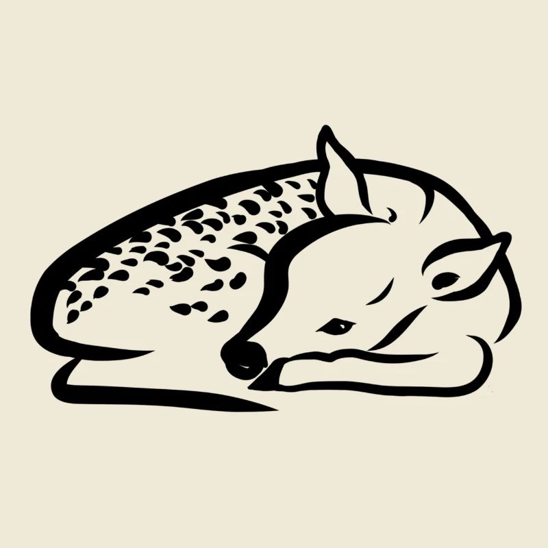 Faon couché