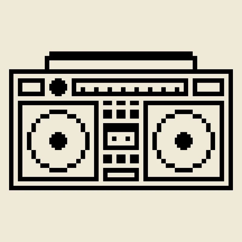 Ghettoblaster: Retro, Musik & Pixel Style