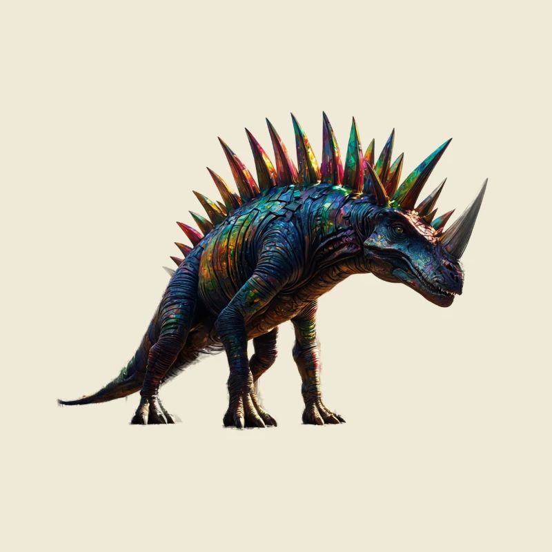 Rainbow Colored Dino Punk