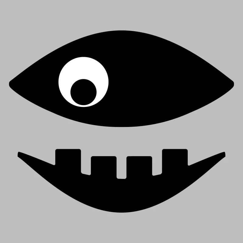 Le poisson montre des dents