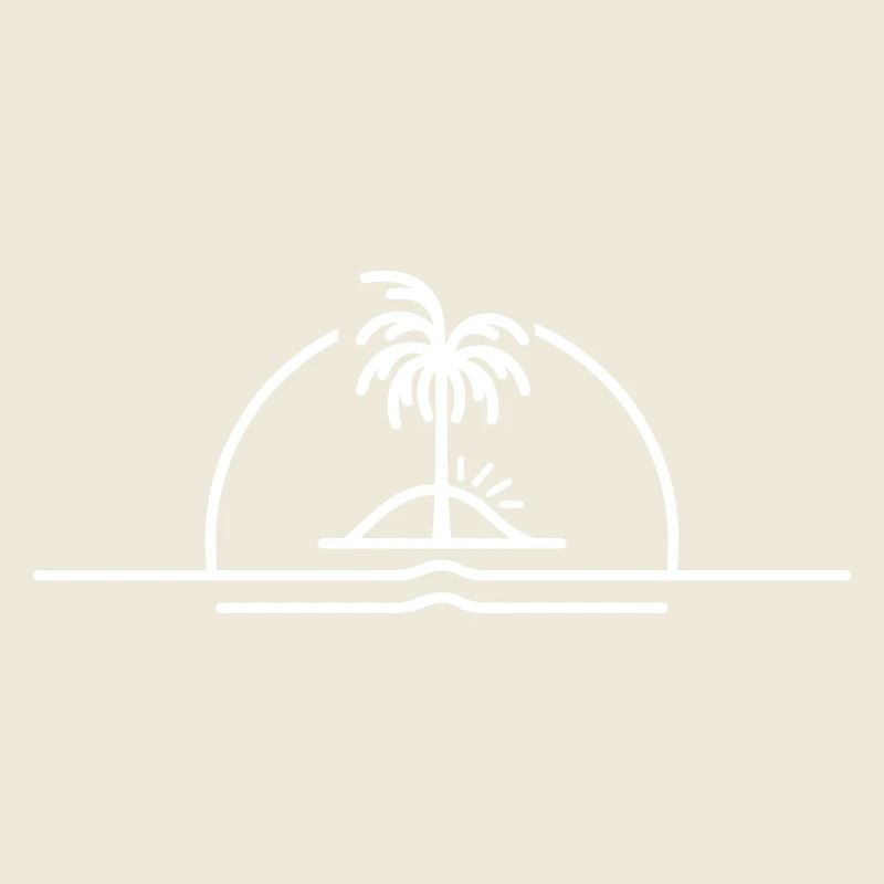 Palmiers Symbole Plage Île