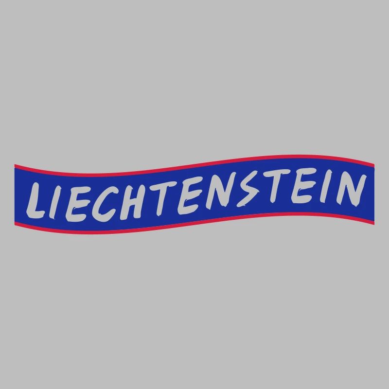 Liechtenstein lettering Flag vector graphic