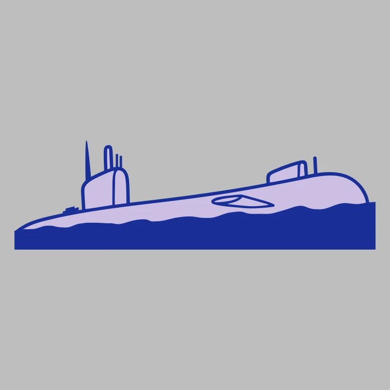 Surfaced Submarine Water Surface Dive