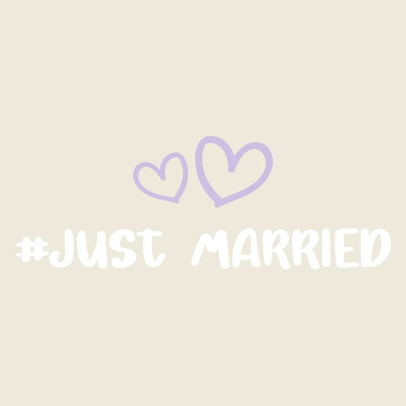 Coeur de mariage juste marié