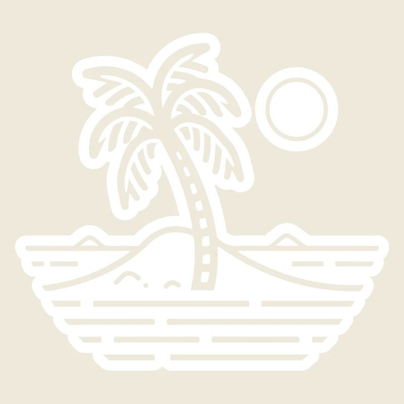Palm trees symbol island summer