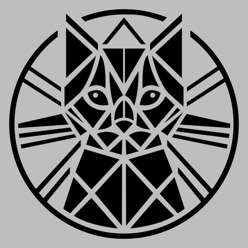 Cat Artifact Motif Abstract