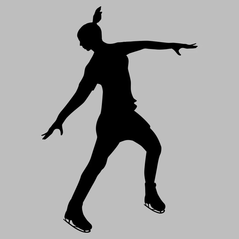 Eiskunstläuferin in stabiler Pose