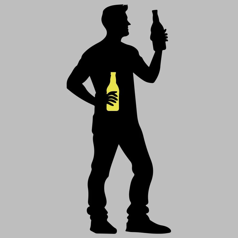 Bier Trinken Silhouette