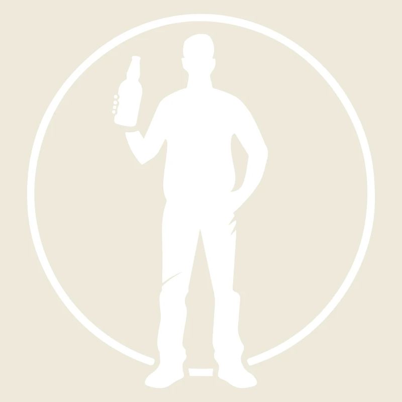 Silhouette Homme Avec Bière