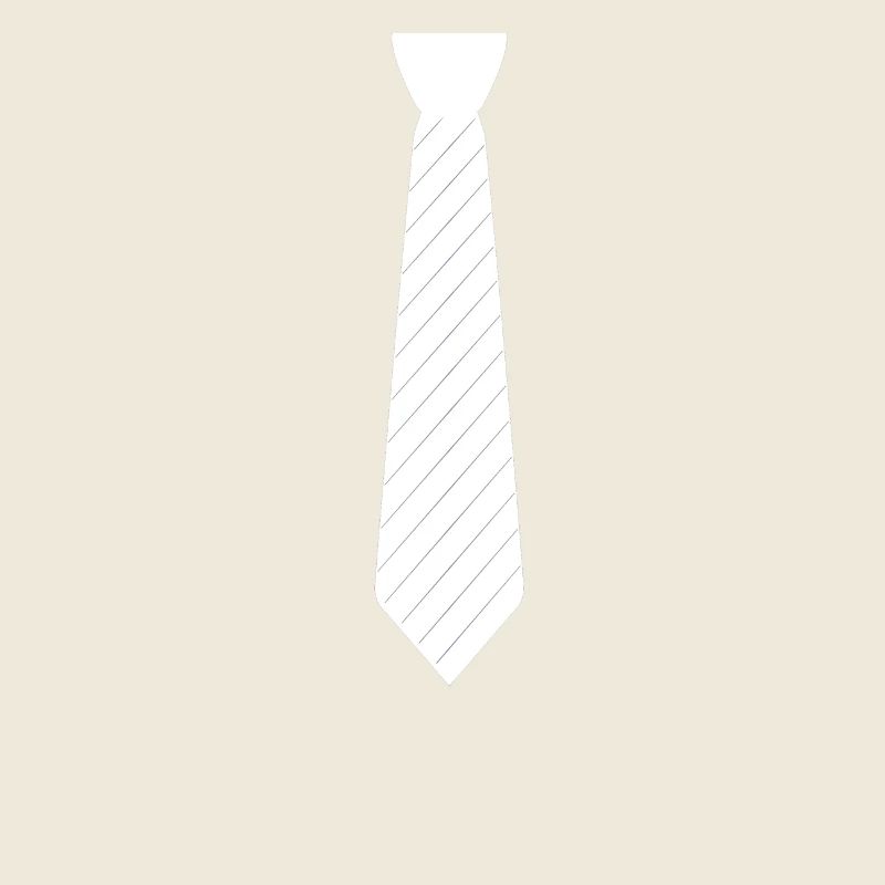 Cravate blanche rayée