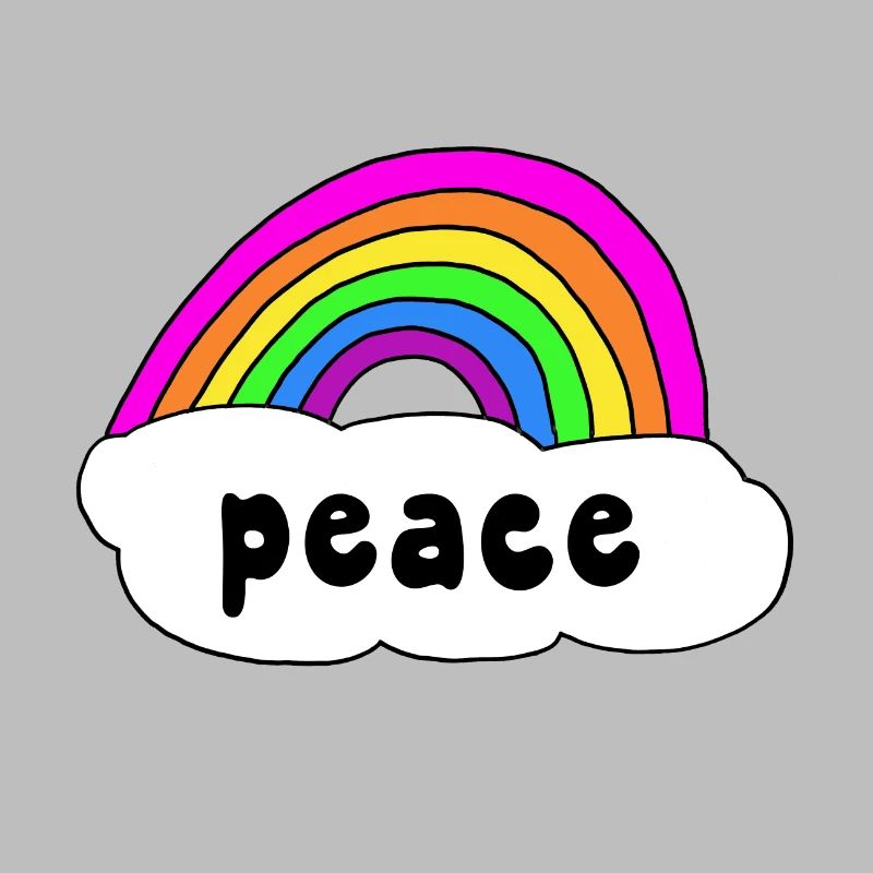 Frieden Peace Regenbogen Wolke