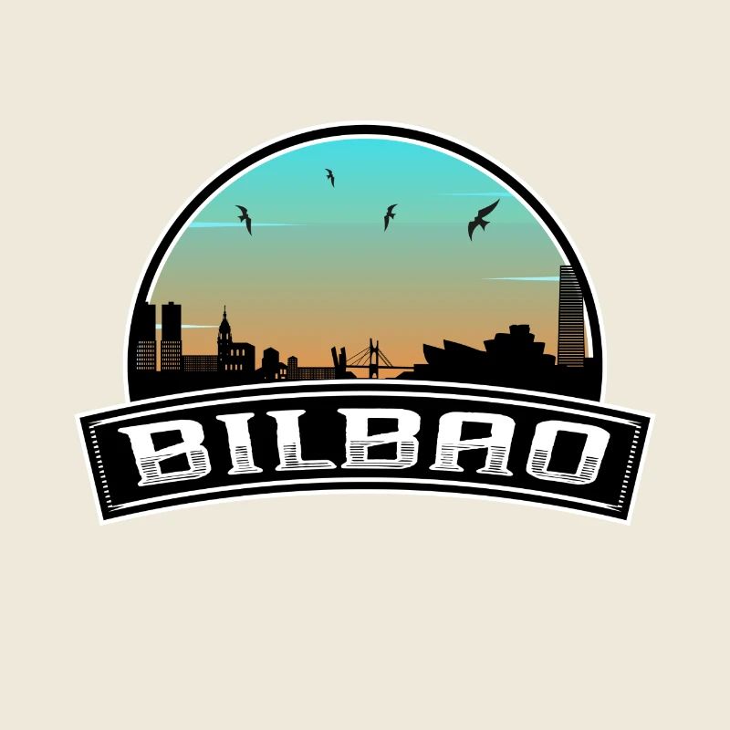 Bilbao Espagne Skyline Souvenir Espagnol