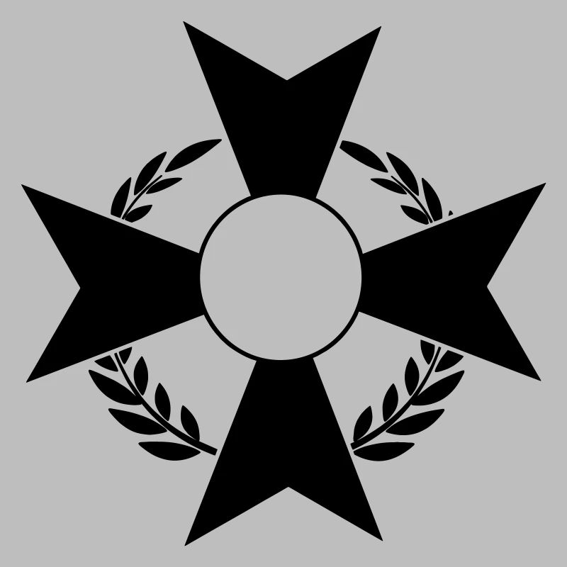 Croix militaire avec couronne de laurier