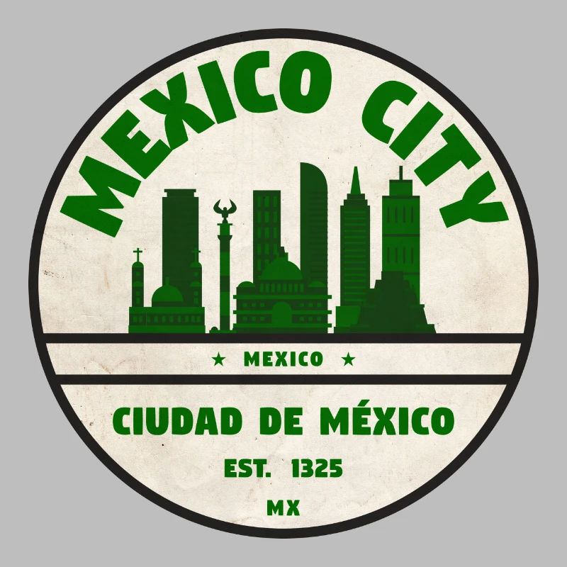 Mexico City Skyline Emblem
