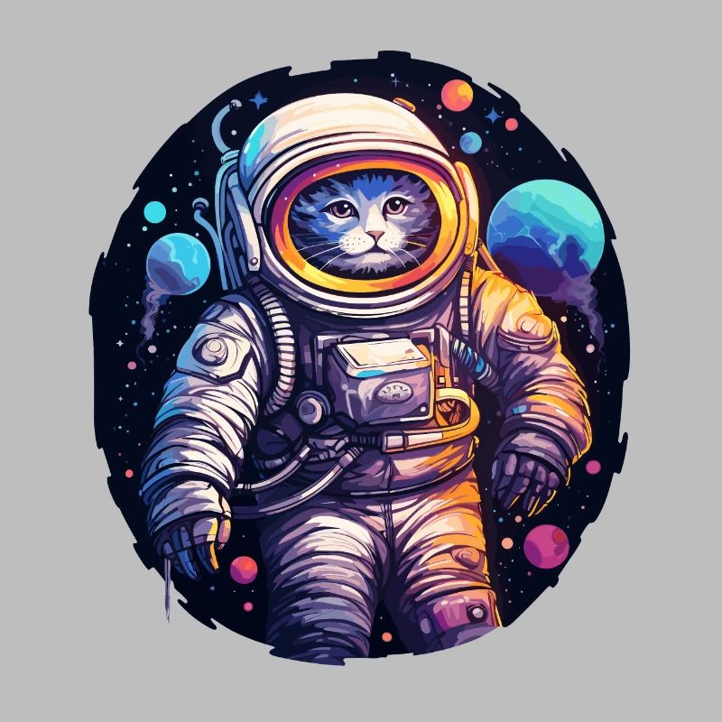 Cat Space Astronaut Universe