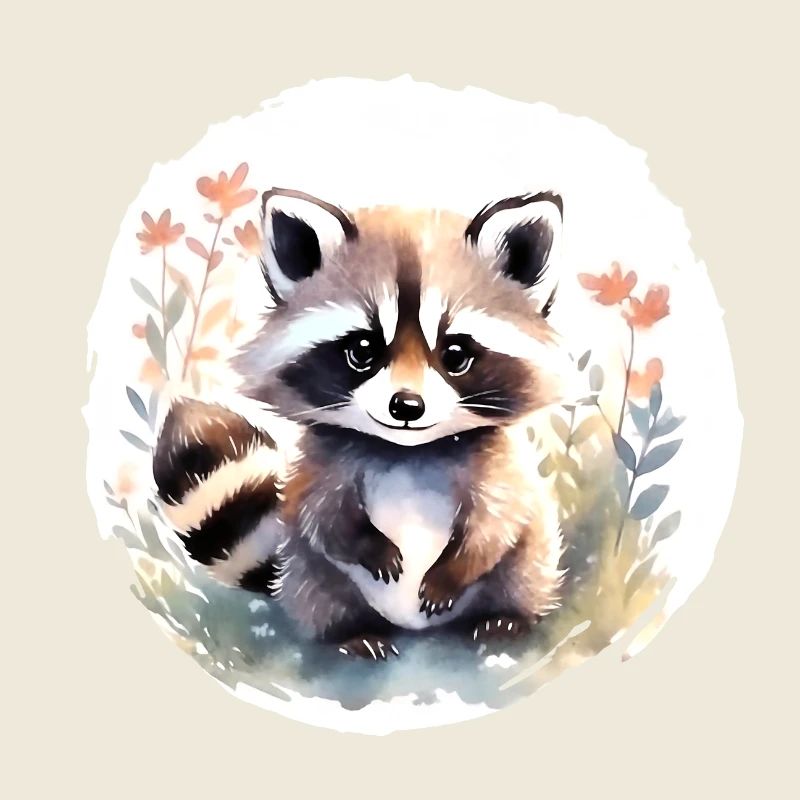 Waschbär Aquarell