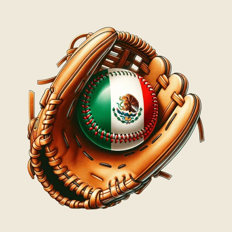 Mexiko Flagge Baseball Design