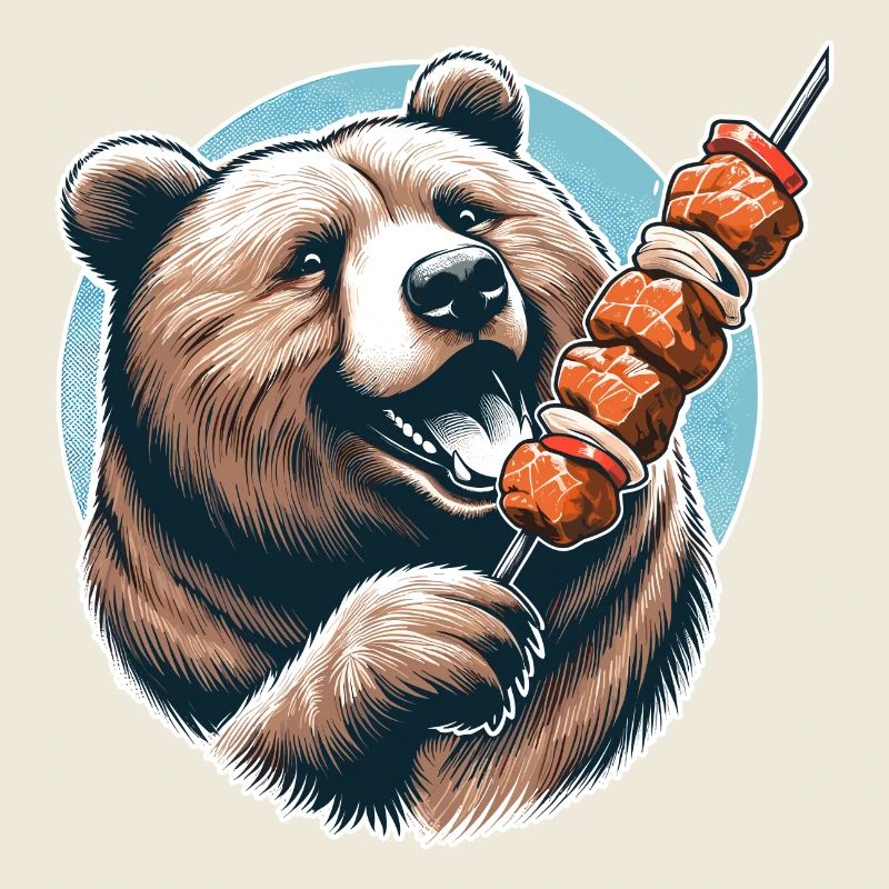 Shashlik Meat Skewer Bear Gift