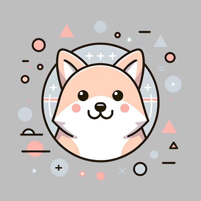 Chien mignon – design mignon dans le style japonais