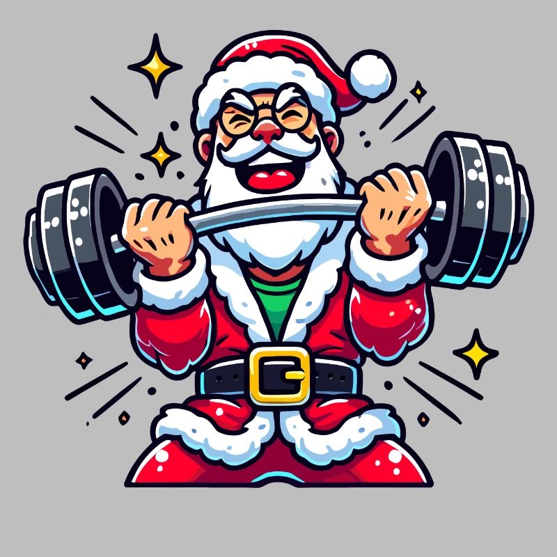 Lifting Santa