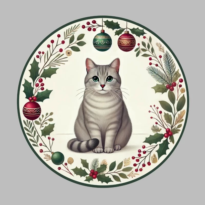 Motif de Noël avec le chat Vasili