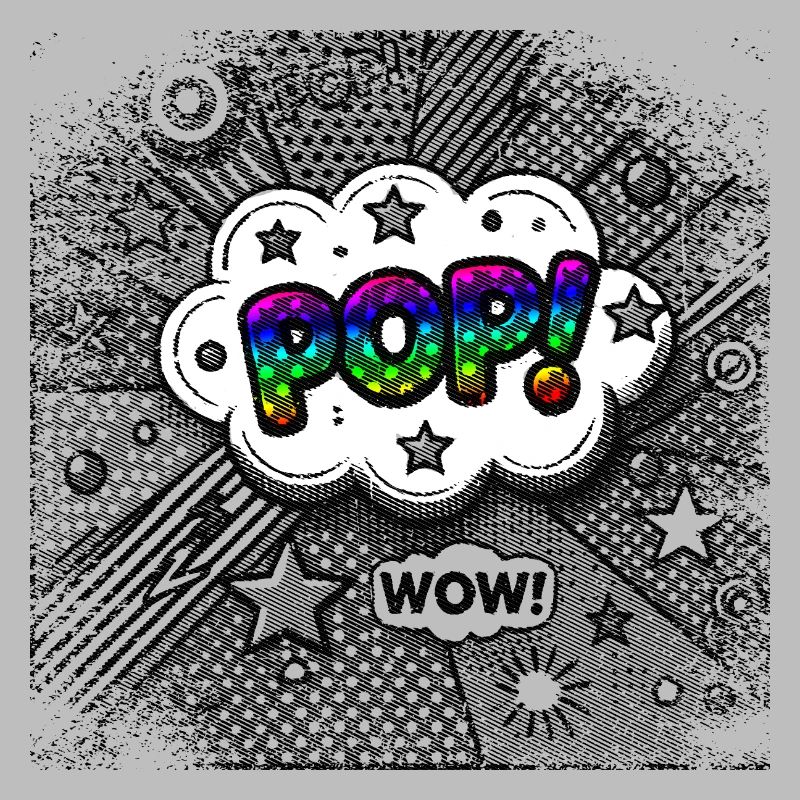 POP Clouds Pop Art Style + Color Spectrum