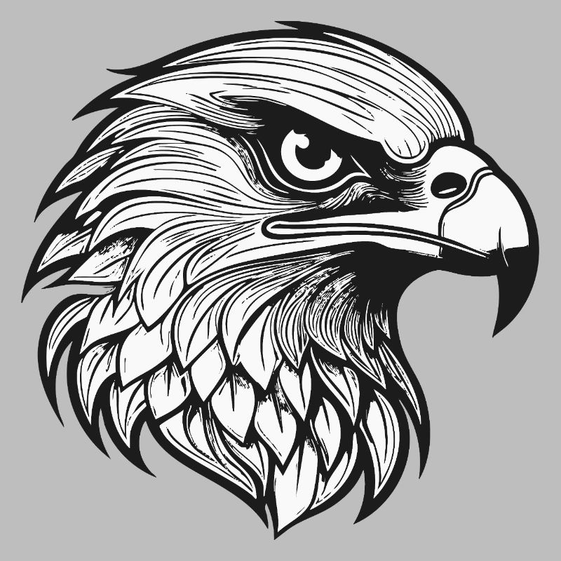 Detailed Eagle Head Illustration