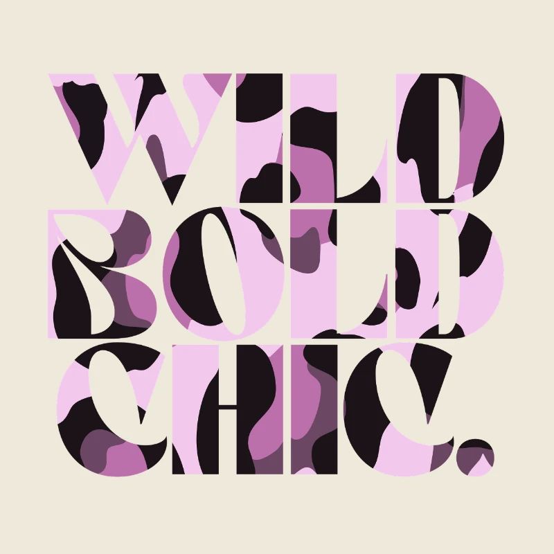 Wild Bold Chic Camo Typografie