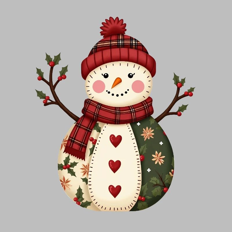Schneemann Weihnachtszauber Patchwork