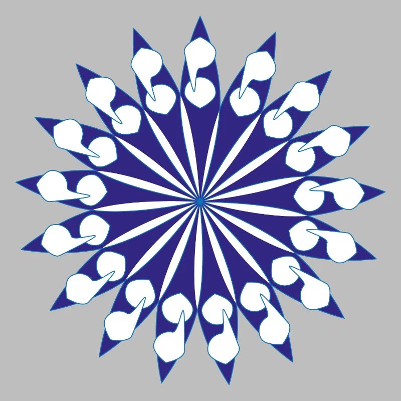 Bleu Blanc Étoile Spirale