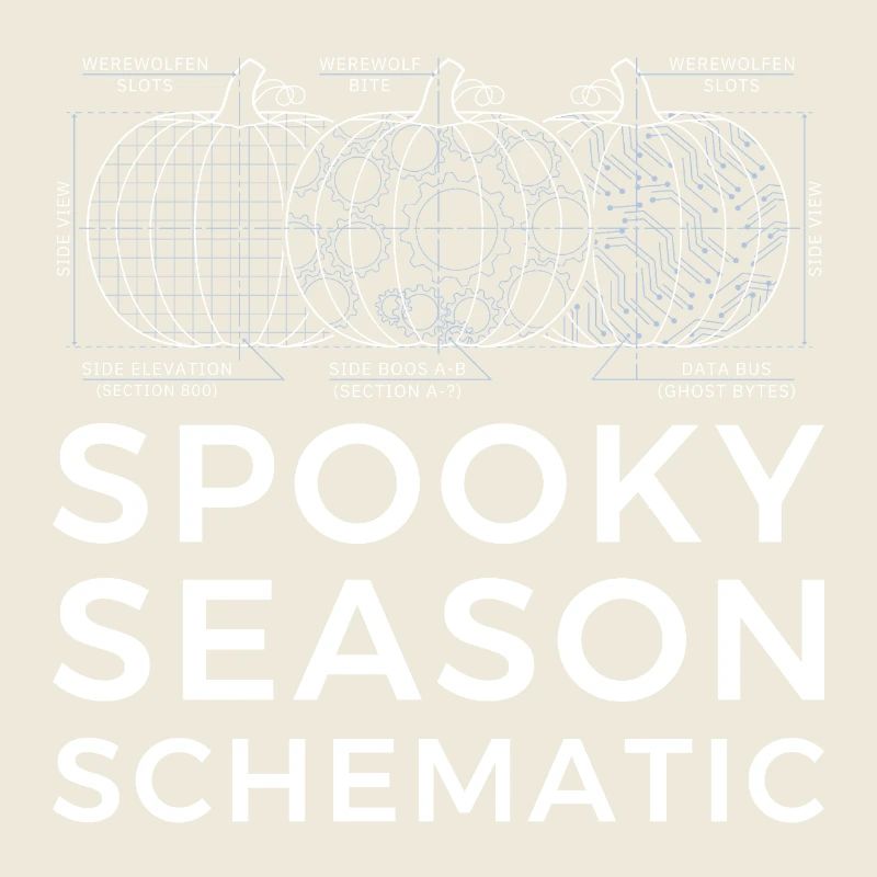 Spooky Season Schematic, Engineer Halloween tshirt