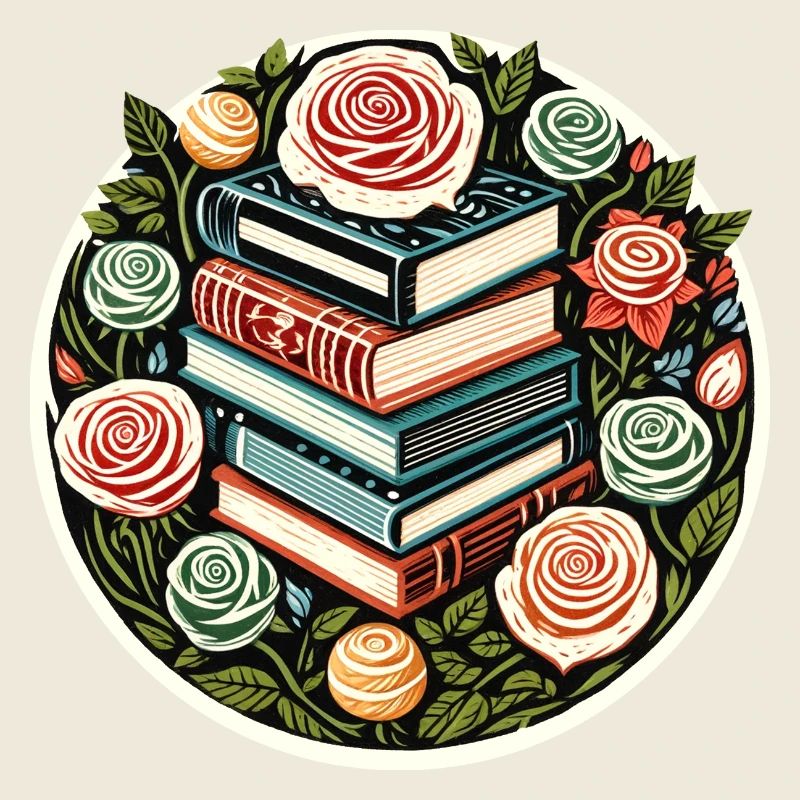 Florales Book Stack Emblem