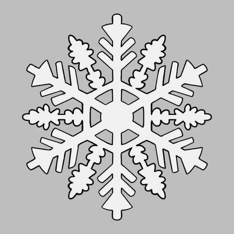 Schneeflocken-Silhouette