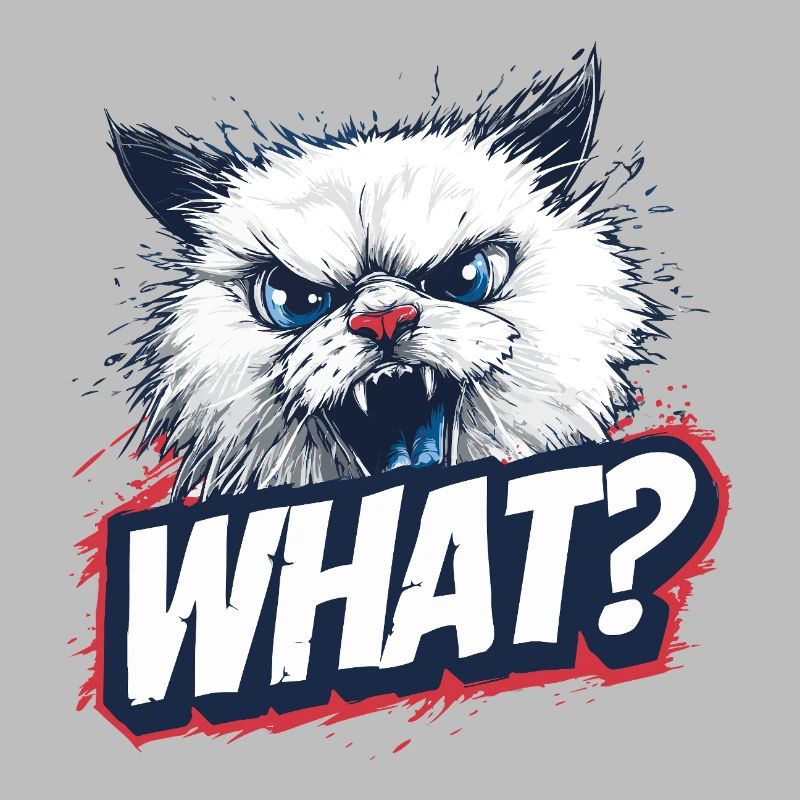 Wütende Katze – What? Design