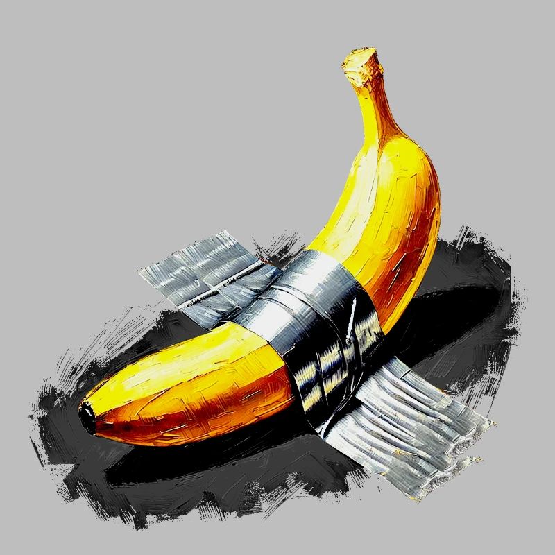 Drôle Art Moderne Banane Design Tee