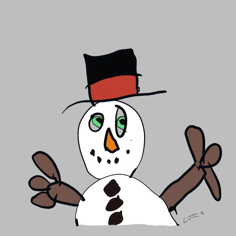Winter Magic Snowman in Hat
