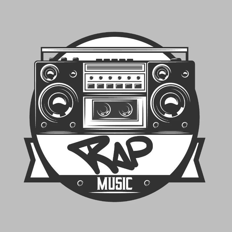 Musikbox Rap Logo Ghettoblaster