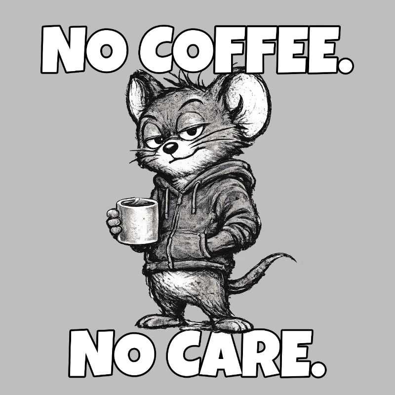 No Coffee. No Care. – Mouse (sarcasm)
