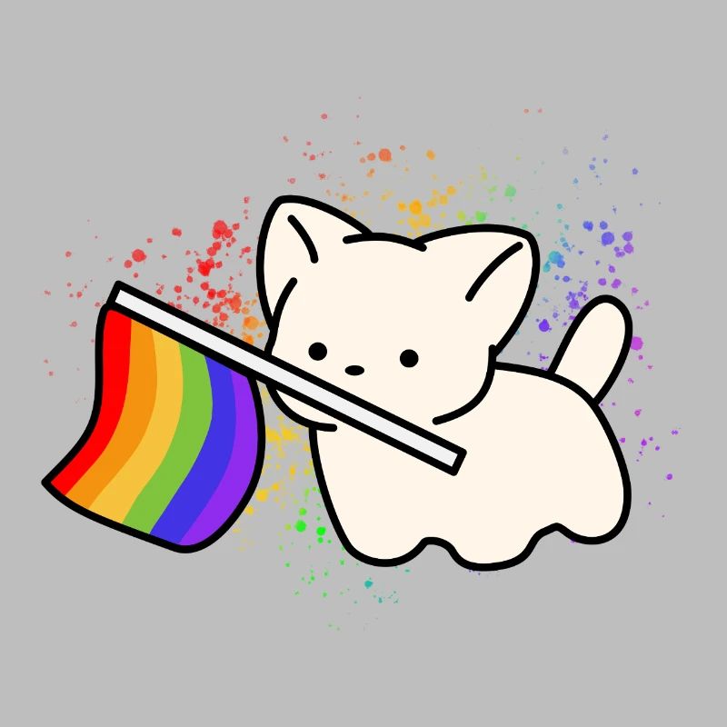 Mignon design du drapeau arc-en-ciel du chien Pride
