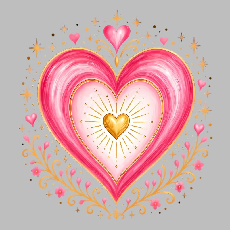 Herz rosa gold
