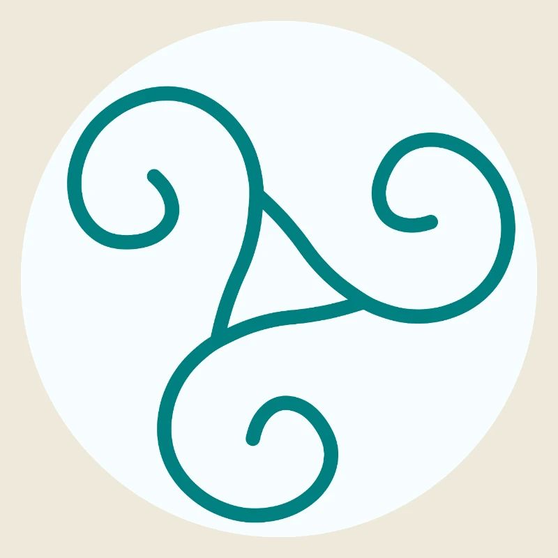 Triskel vert sur fonds blanc
